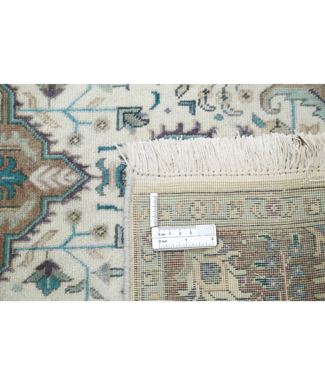 Tabriz 3'2'' X 5'0'' Hand-Knotted Wool Rug 3'2'' x 5'0'' (95 X 150) / Ivory / Green