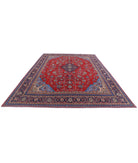 Tabriz 9'9'' X 14'0'' Hand-Knotted Wool Rug 9'9'' x 14'0'' (293 X 420) / Red / Blue