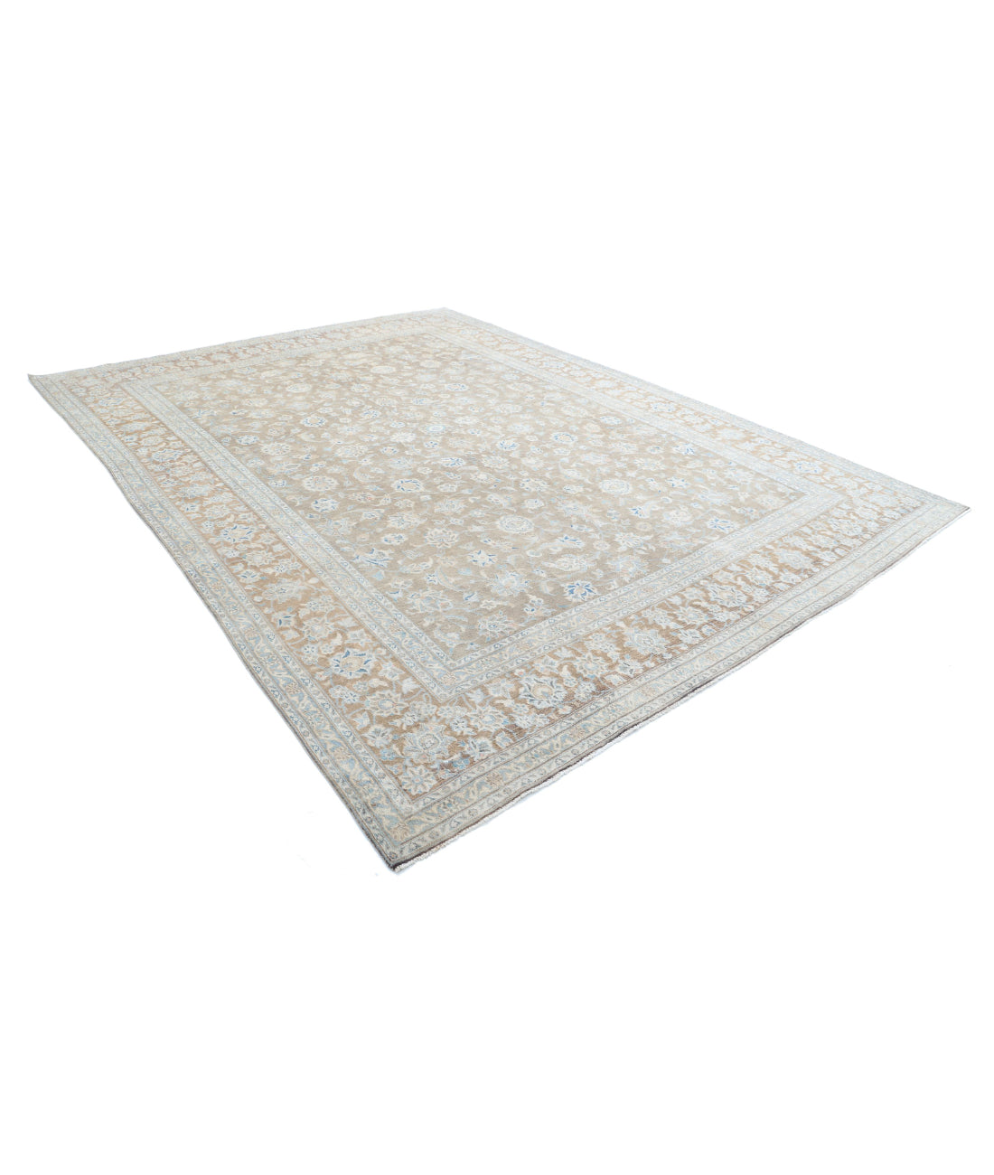 Tabriz 9'9'' X 13'1'' Hand-Knotted Wool Rug 9'9'' x 13'1'' (293 X 393) / Taupe / Brown