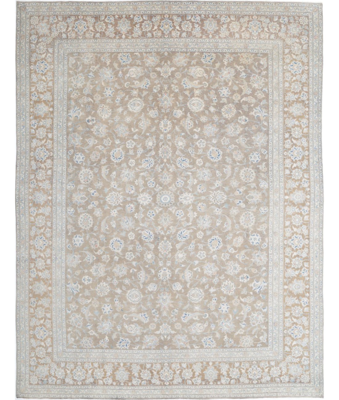 Tabriz 9'9'' X 13'1'' Hand-Knotted Wool Rug 9'9'' x 13'1'' (293 X 393) / Taupe / Brown