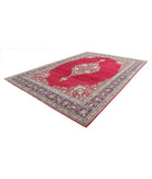 Kashan 10'5'' X 14'0'' Hand-Knotted Wool Rug 10'5'' x 14'0'' (313 X 420) / Red / Blue