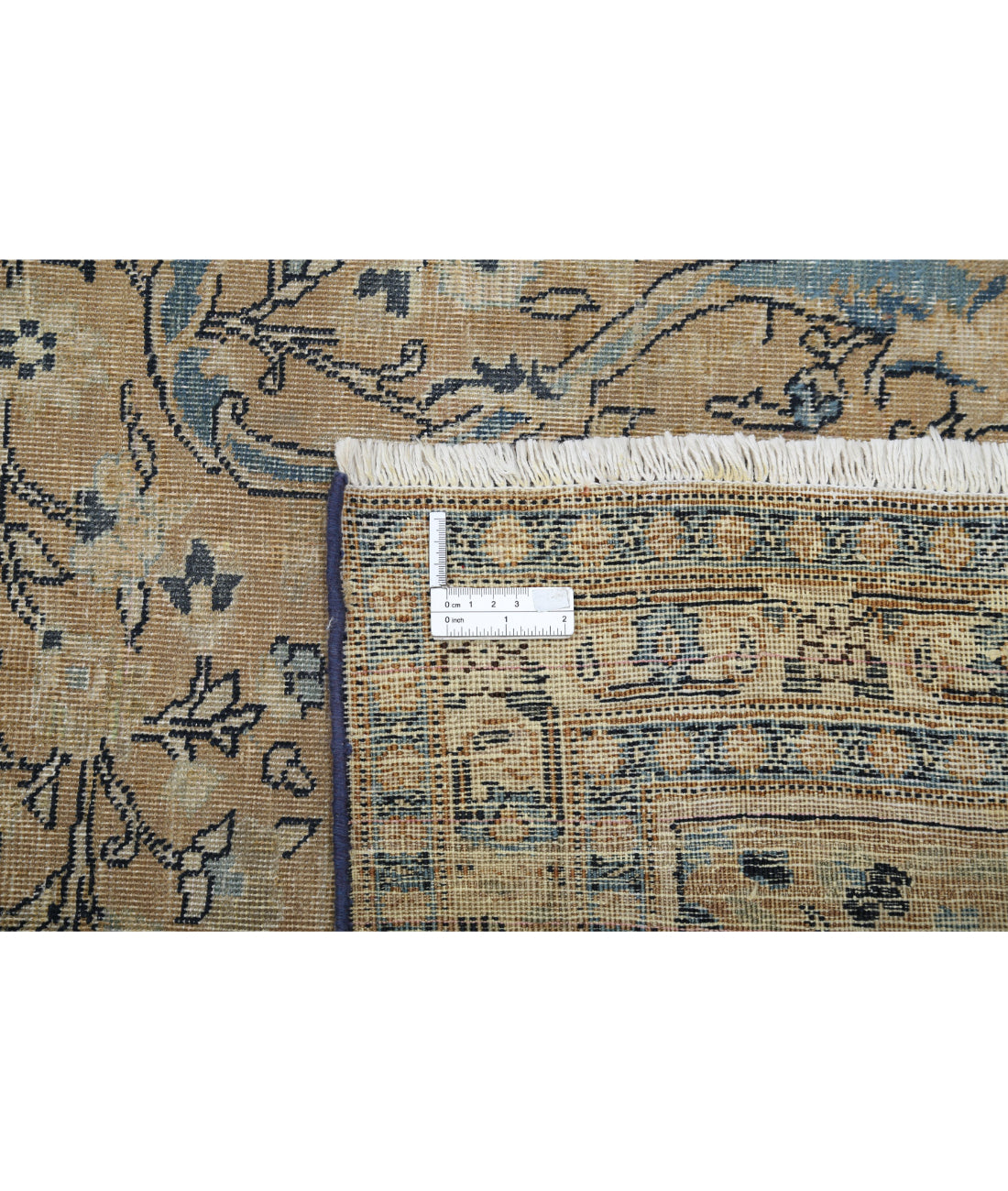 Tabriz 10'7'' X 15'3'' Hand-Knotted Wool Rug 10'7'' x 15'3'' (318 X 458) / Taupe / Blue