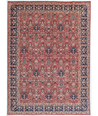 Hand Knotted Tabriz Wool Rug 9' 10" X 13' 6" 9' 10" X 13' 6" (300 X 411) / Rust / Blue