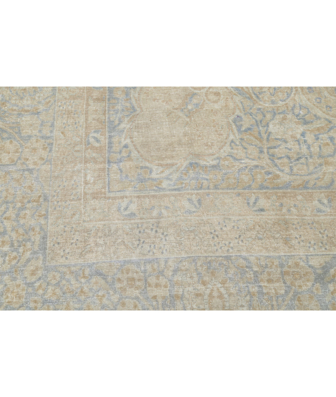 Tabriz 12'4'' X 19'5'' Hand-Knotted Wool Rug 12'4'' x 19'5'' (370 X 583) / Taupe / Blue