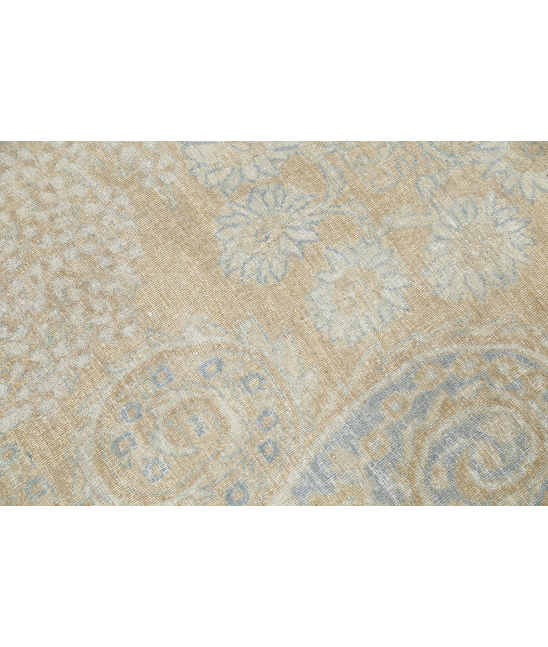 Tabriz 12'4'' X 19'5'' Hand-Knotted Wool Rug 12'4'' x 19'5'' (370 X 583) / Taupe / Blue