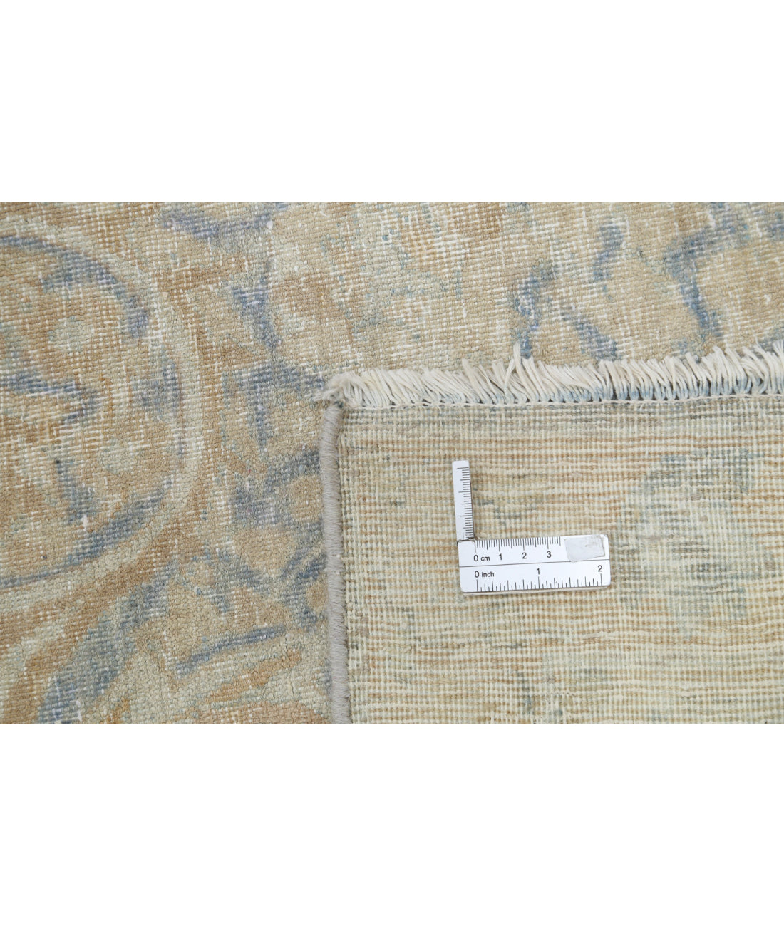 Tabriz 12'4'' X 19'5'' Hand-Knotted Wool Rug 12'4'' x 19'5'' (370 X 583) / Taupe / Blue