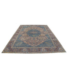 Tabriz 8'6'' X 11'3'' Hand-Knotted Wool Rug 8'6'' x 11'3'' (255 X 338) / Pink / Blue