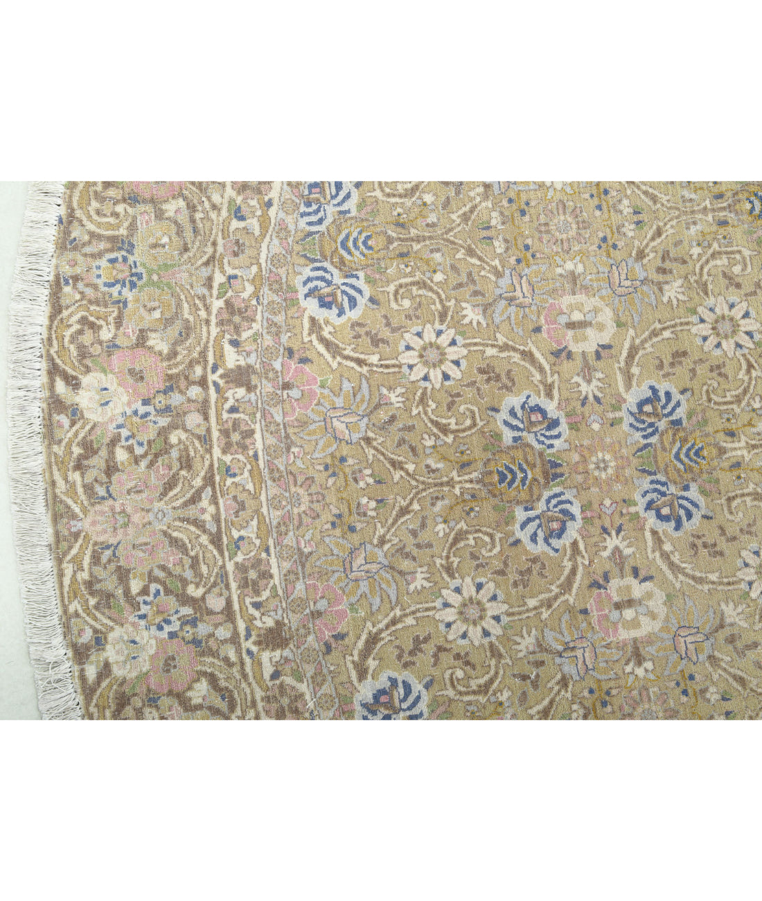 Tabriz 9'2'' X 9'7'' Hand-Knotted Wool Rug 9'2'' x 9'7'' (275 X 288) / Green / Taupe