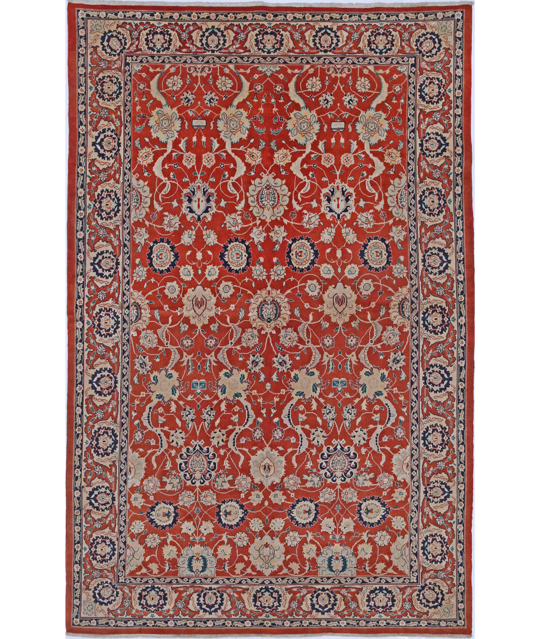 Tabriz 5'8'' X 8'10'' Hand-Knotted Wool Rug 5'8'' x 8'10'' (170 X 265) / Red / Red