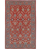 Tabriz 5'8'' X 8'10'' Hand-Knotted Wool Rug 5'8'' x 8'10'' (170 X 265) / Red / Red