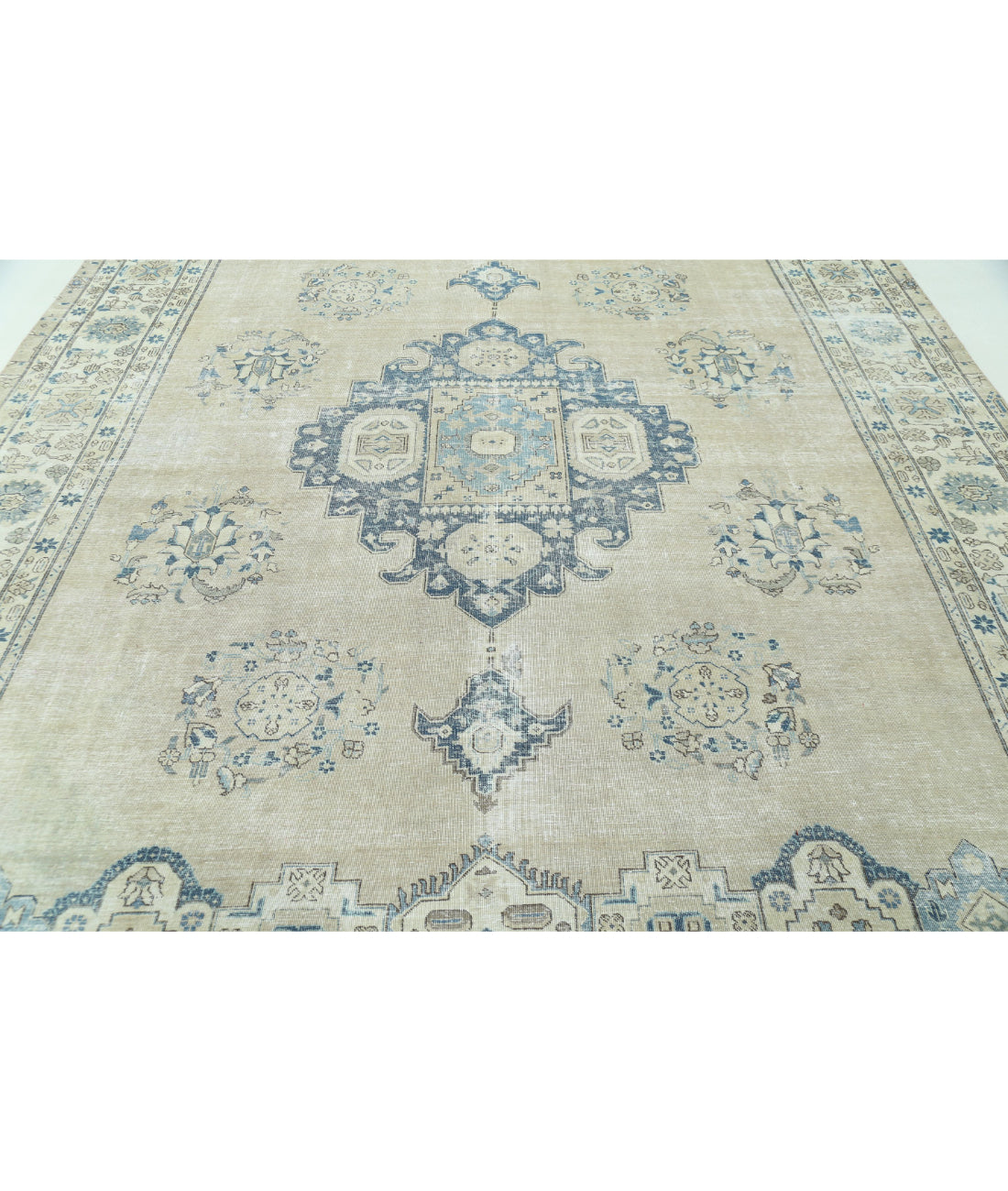 Tabriz 9'8'' X 13'1'' Hand-Knotted Wool Rug 9'8'' x 13'1'' (290 X 393) / Taupe / Ivory