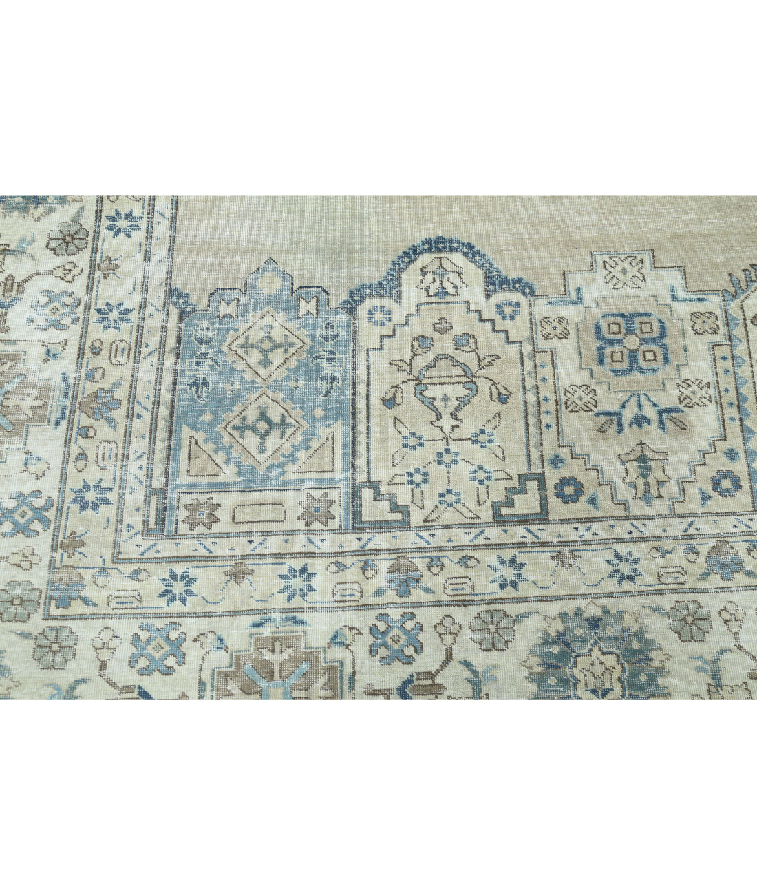 Tabriz 9'8'' X 13'1'' Hand-Knotted Wool Rug 9'8'' x 13'1'' (290 X 393) / Taupe / Ivory