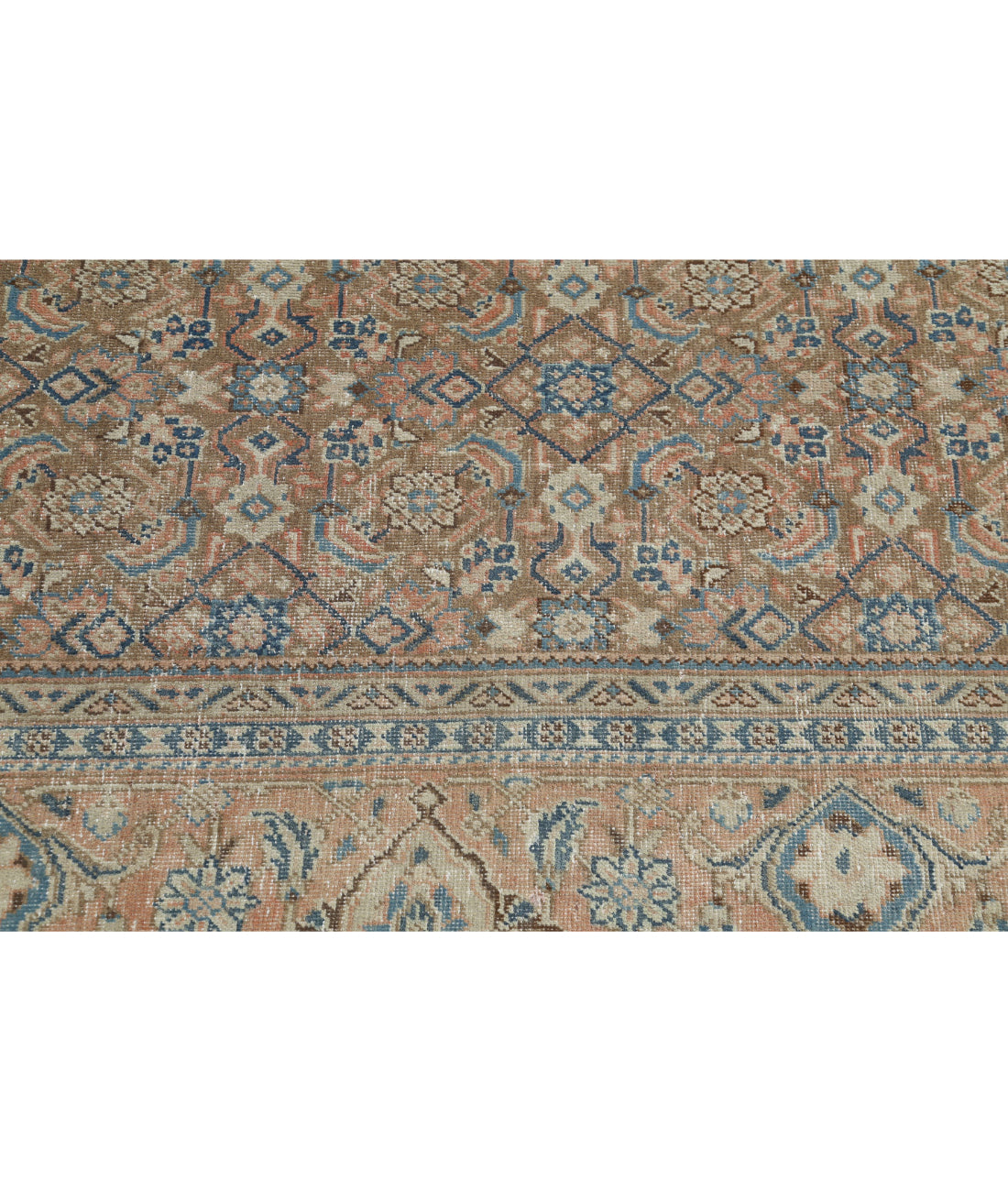 Tabriz 9'7'' X 12'7'' Hand-Knotted Wool Rug 9'7'' x 12'7'' (288 X 378) / Taupe / Pink