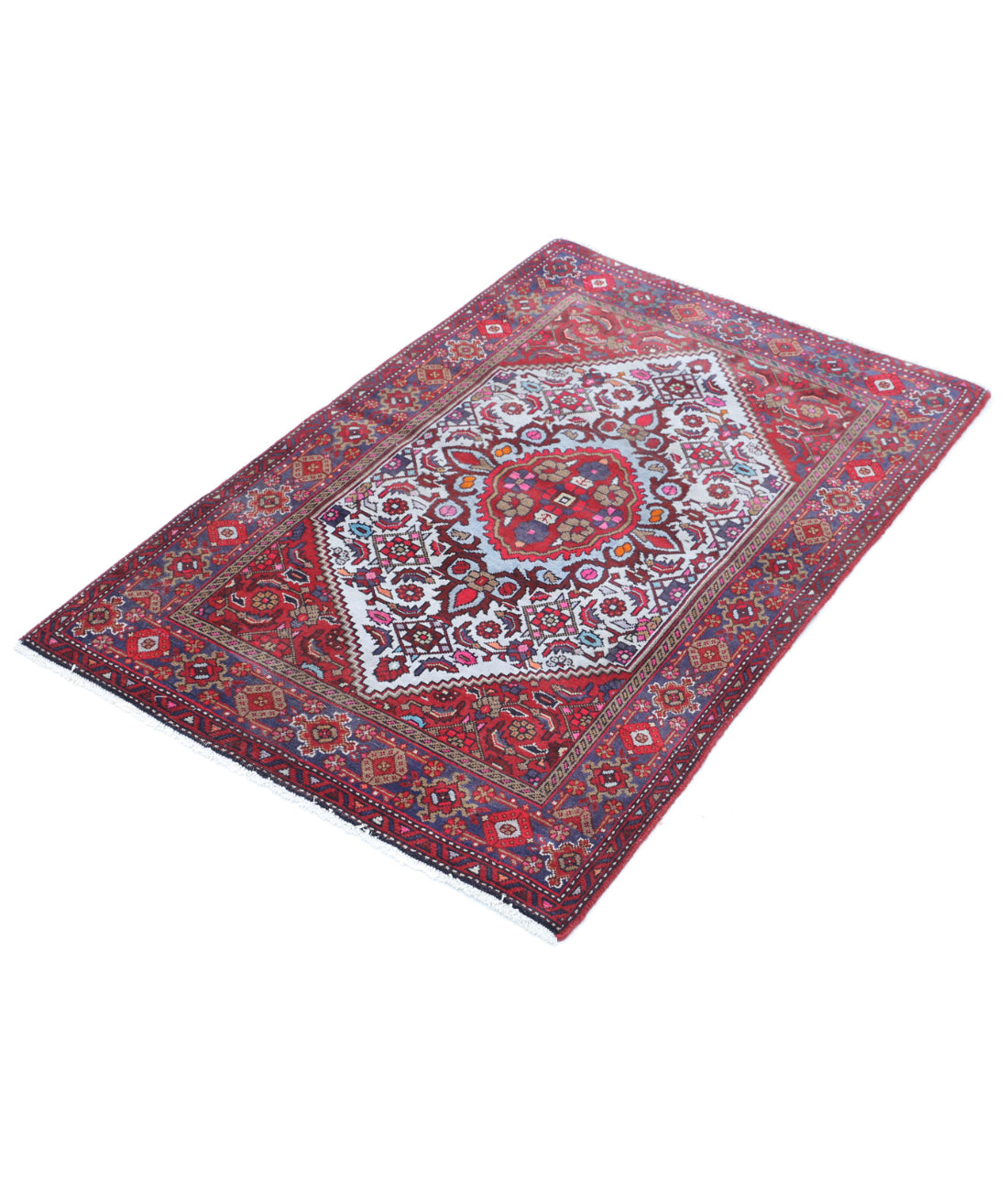 Tabriz 2'7'' X 4'1'' Hand-Knotted Wool Rug 2'7'' x 4'1'' (78 X 123) / Red / Blue