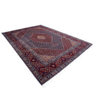 Tabriz 9'0'' X 12'4'' Hand-Knotted Wool Rug 9'0'' x 12'4'' (270 X 370) / Blue / Red