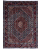 Tabriz 9'0'' X 12'4'' Hand-Knotted Wool Rug 9'0'' x 12'4'' (270 X 370) / Blue / Red