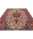 Tabriz 8'5'' X 12'9'' Hand-Knotted Wool Rug 8'5'' x 12'9'' (253 X 383) / Ivory / Red