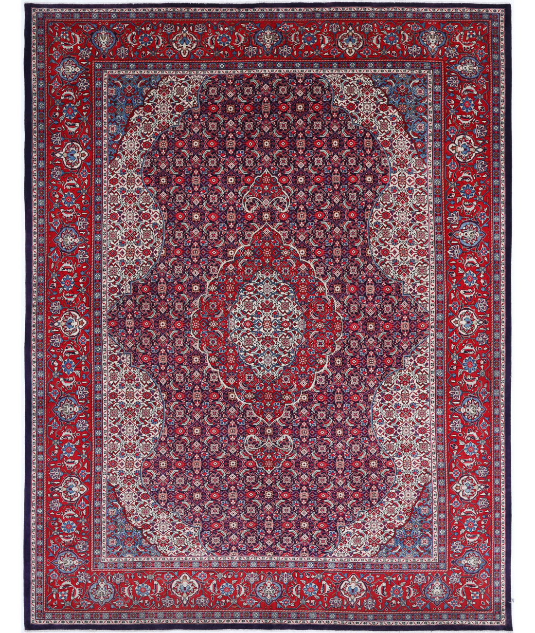 Tabriz 8'0'' X 10'4'' Hand-Knotted Wool Rug 8'0'' x 10'4'' (240 X 310) / Blue / Red