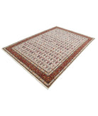 Tabriz 6'5'' X 9'5'' Hand-Knotted Wool Rug 6'5'' x 9'5'' (193 X 283) / Ivory / Red