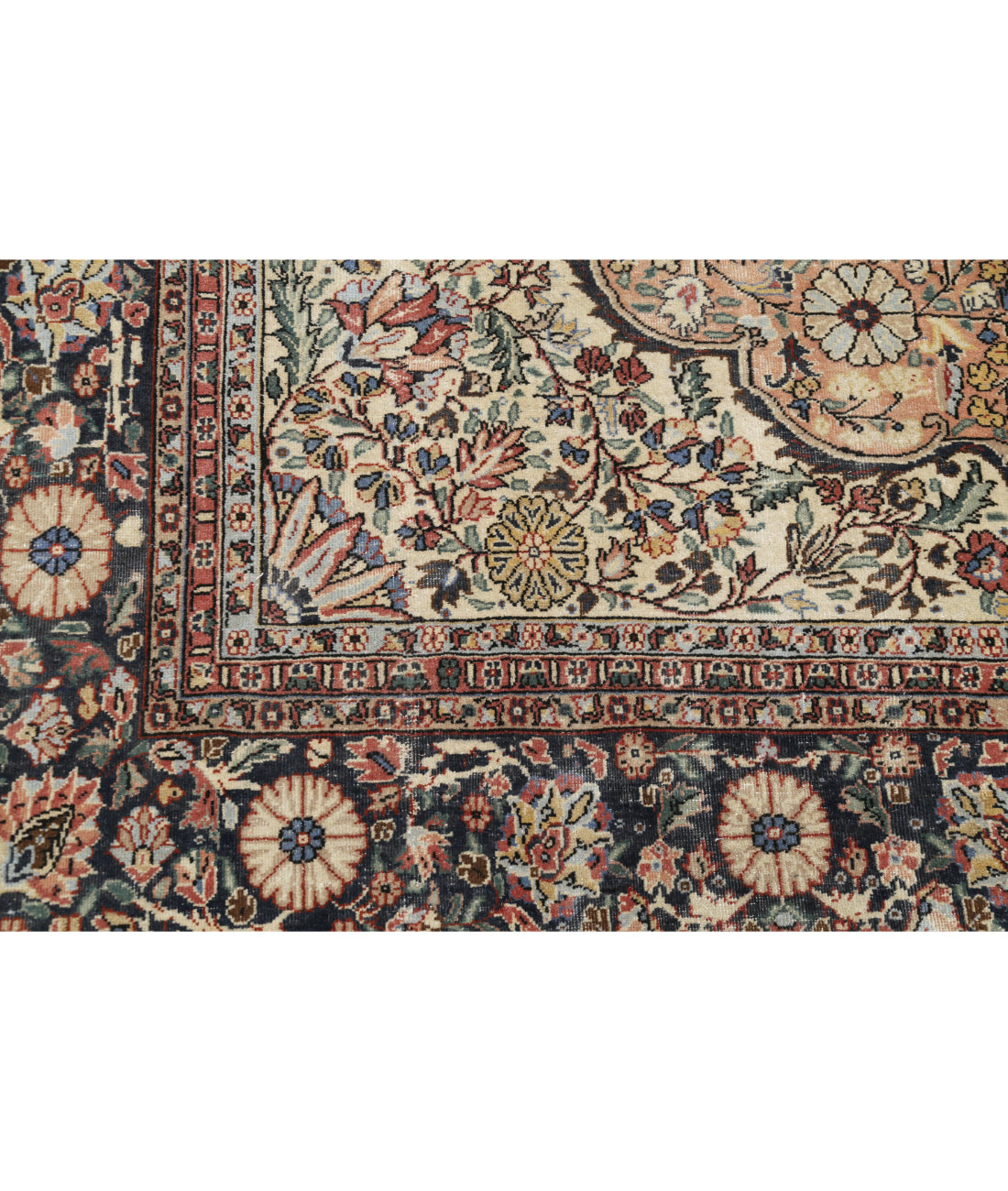 Tabriz 8'3'' X 12'11'' Hand-Knotted Wool Rug 8'3'' x 12'11'' (248 X 388) / Pink / Blue