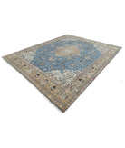 Tabriz 9'8'' X 12'1'' Hand-Knotted Wool Rug 9'8'' x 12'1'' (290 X 363) / Blue / Beige