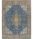 Tabriz 9'8'' X 12'1'' Hand-Knotted Wool Rug 9'8'' x 12'1'' (290 X 363) / Blue / Beige