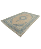 Tabriz 7'4'' X 11'1'' Hand-Knotted Wool Rug 7'4'' x 11'1'' (220 X 333) / Taupe / Blue