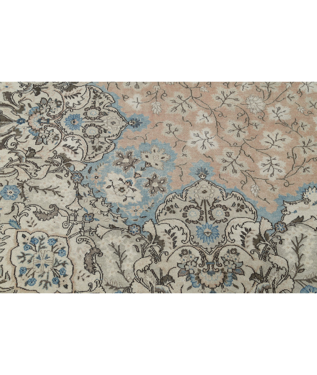 Tabriz 9'9'' X 12'11'' Hand-Knotted Wool Rug 9'9'' x 12'11'' (293 X 388) / Pink / Ivory