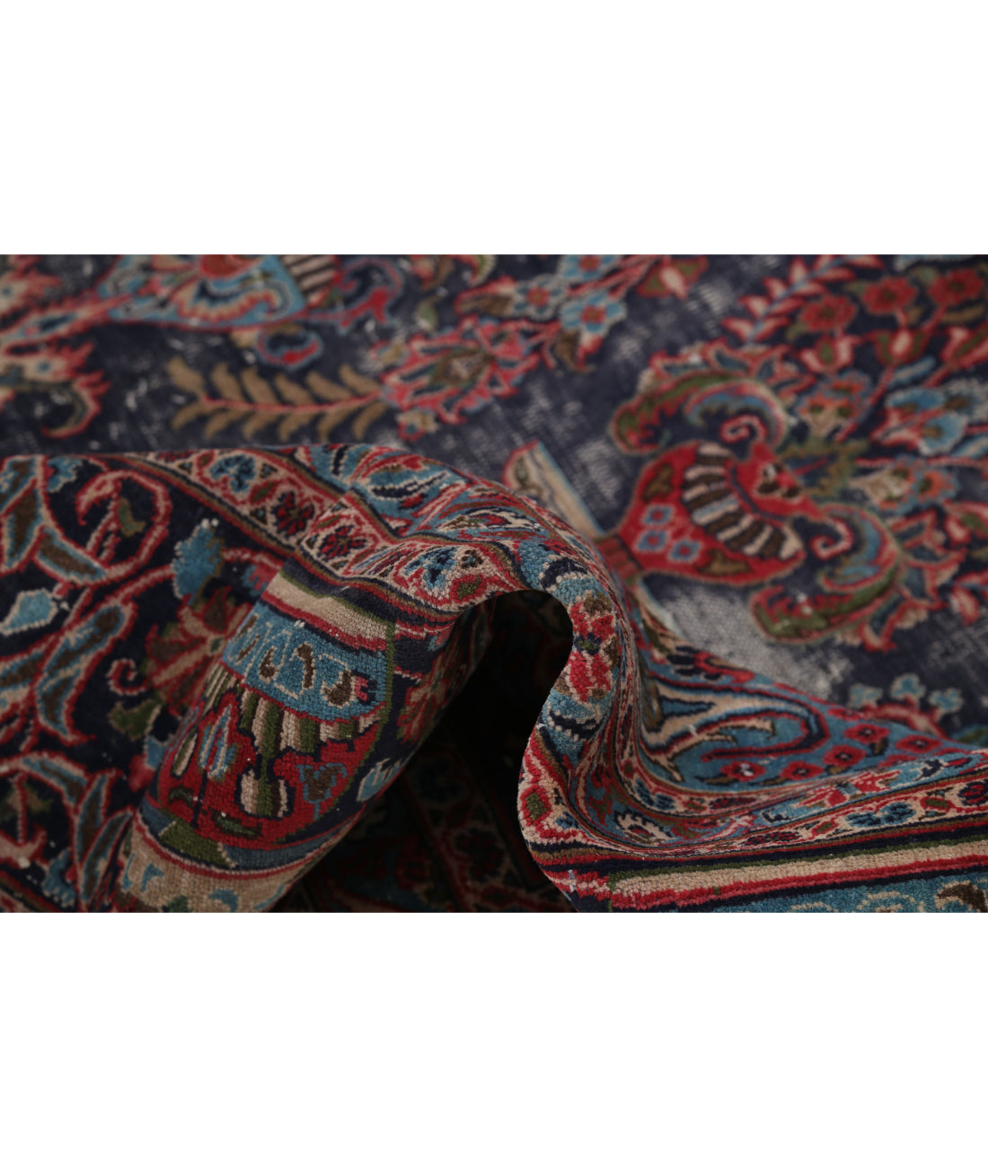 Tabriz 9'6'' X 12'11'' Hand-Knotted Wool Rug 9'6'' x 12'11'' (285 X 388) / Blue / Red