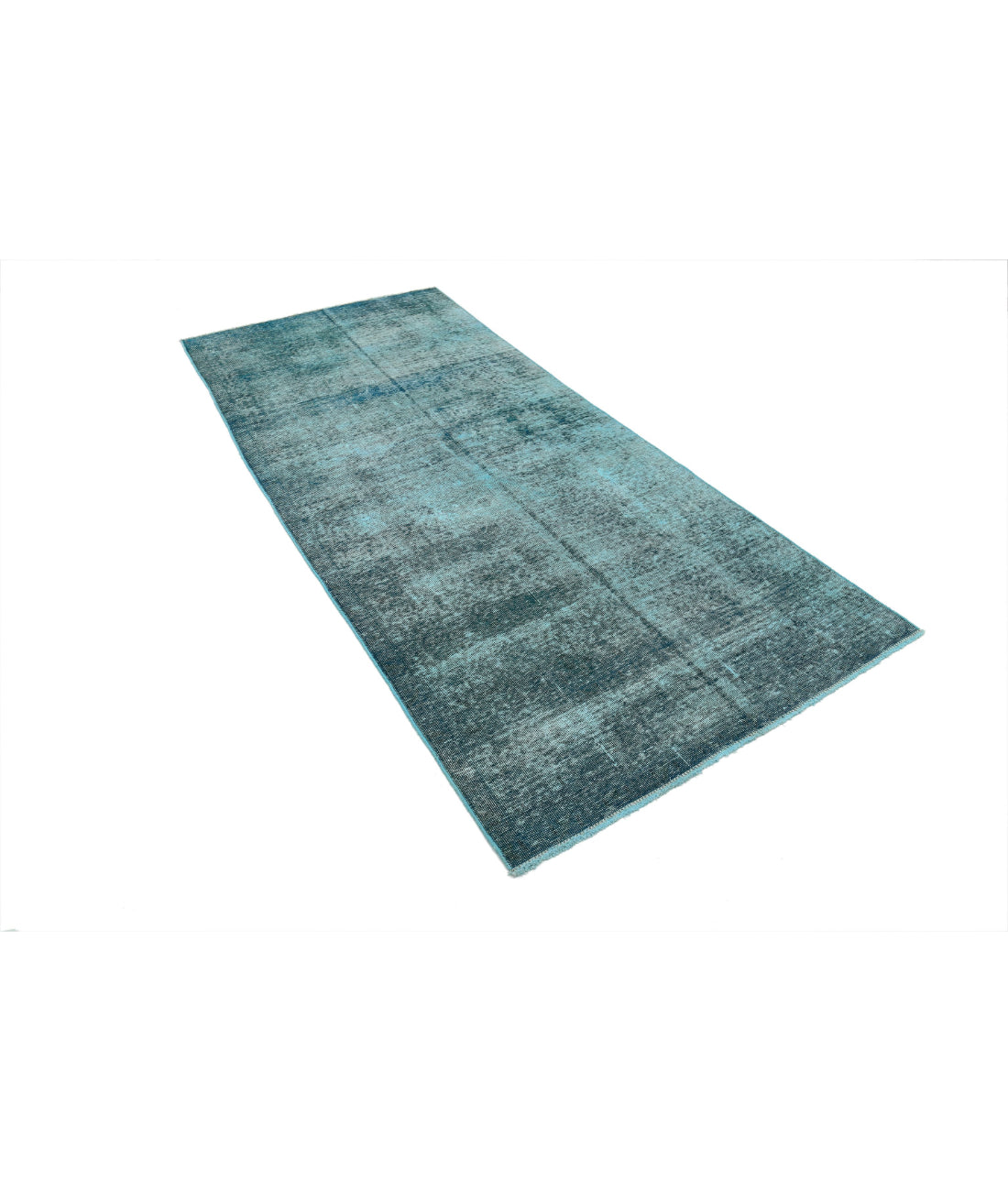 Tabriz 4'0'' X 9'6'' Hand-Knotted Wool Rug 4'0'' x 9'6'' (120 X 285) / Teal / Teal