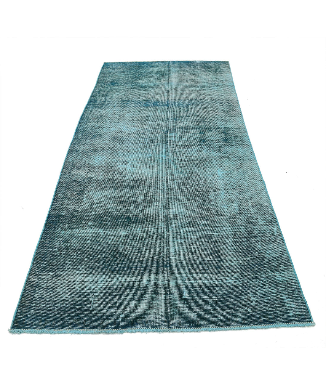 Tabriz 4'0'' X 9'6'' Hand-Knotted Wool Rug 4'0'' x 9'6'' (120 X 285) / Teal / Teal