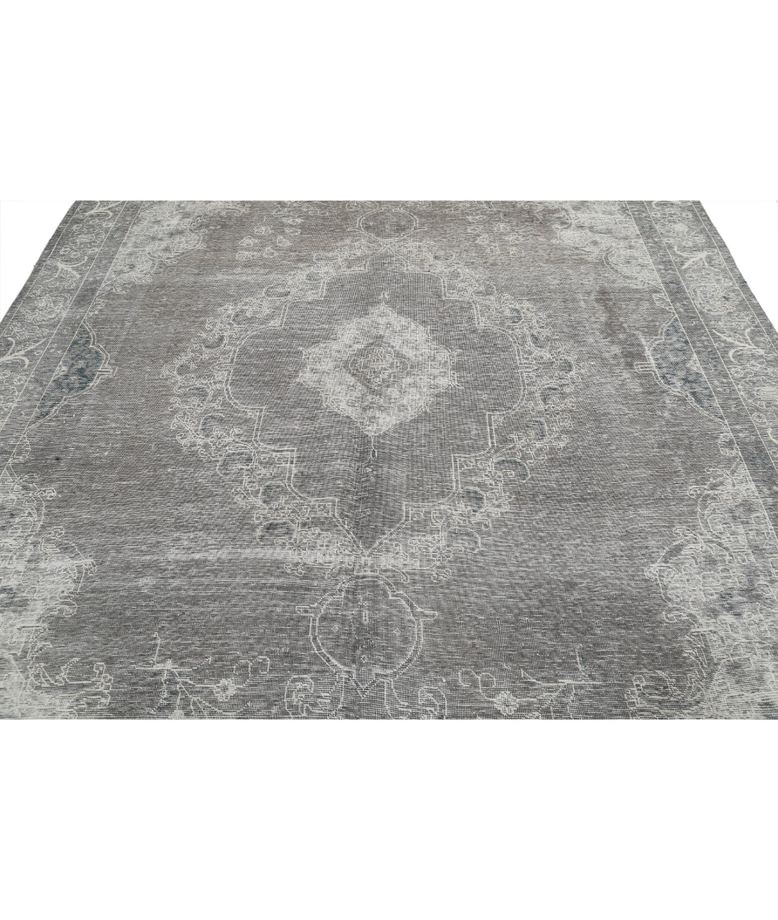 Tabriz 8'5'' X 12'3'' Hand-Knotted Wool Rug 8'5'' x 12'3'' (253 X 368) / Grey / Ivory