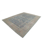 Tabriz 9'5'' X 12'6'' Hand-Knotted Wool Rug 9'5'' x 12'6'' (283 X 375) / Blue / Pink