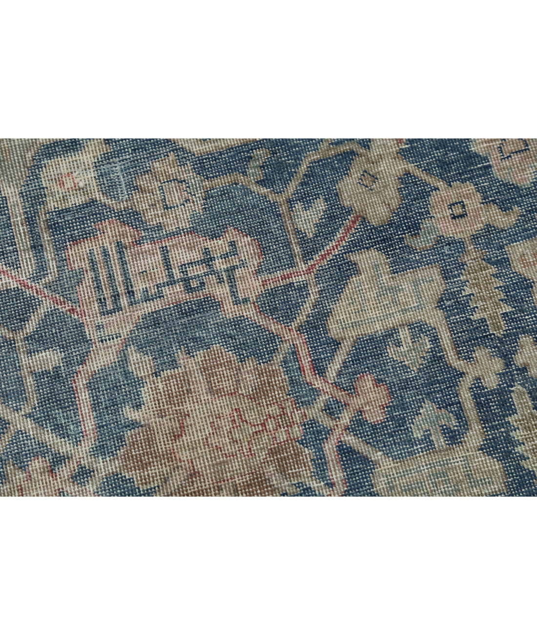 Tabriz 9'5'' X 12'6'' Hand-Knotted Wool Rug 9'5'' x 12'6'' (283 X 375) / Blue / Pink