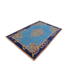 Tabriz 5'0'' X 7'6'' Hand-Knotted Wool Rug 5'0'' x 7'6'' (150 X 225) / Blue / Blue