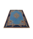 Tabriz 5'0'' X 7'6'' Hand-Knotted Wool Rug 5'0'' x 7'6'' (150 X 225) / Blue / Blue