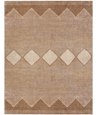 Hand Knotted Tabriz Wool & Silk Rug 3' 2" X 8' 1" 3' 2" X 8' 1" (97 X 246) / Ivory / Pink