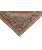 Hand Knotted Tabriz Wool & Silk Rug 8' 0" X 11' 3" 8' 0" X 11' 3" (244 X 343) / Peach / Red