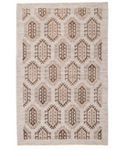 Hand Knotted Tekke Wool Rug 5' 1" X 7' 10" 5' 1" X 7' 10" (155 X 239) / Grey / Brown