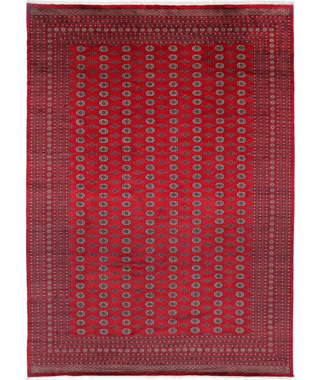 Bokhara 12' 2" X 17' 0" Hand-Knotted Wool Rug 12' 2" X 17' 0" (371 X 518) / Red / Black