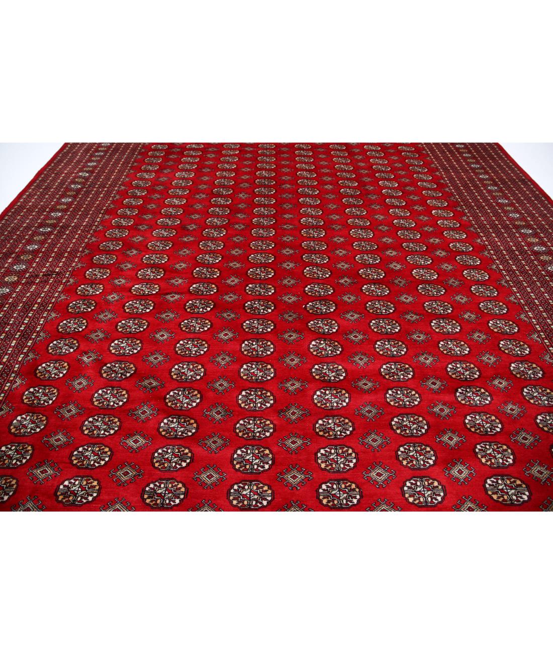 Bokhara 12' 1" X 17' 6" Hand-Knotted Wool Rug 12' 1" X 17' 6" (368 X 533) / Red / Black