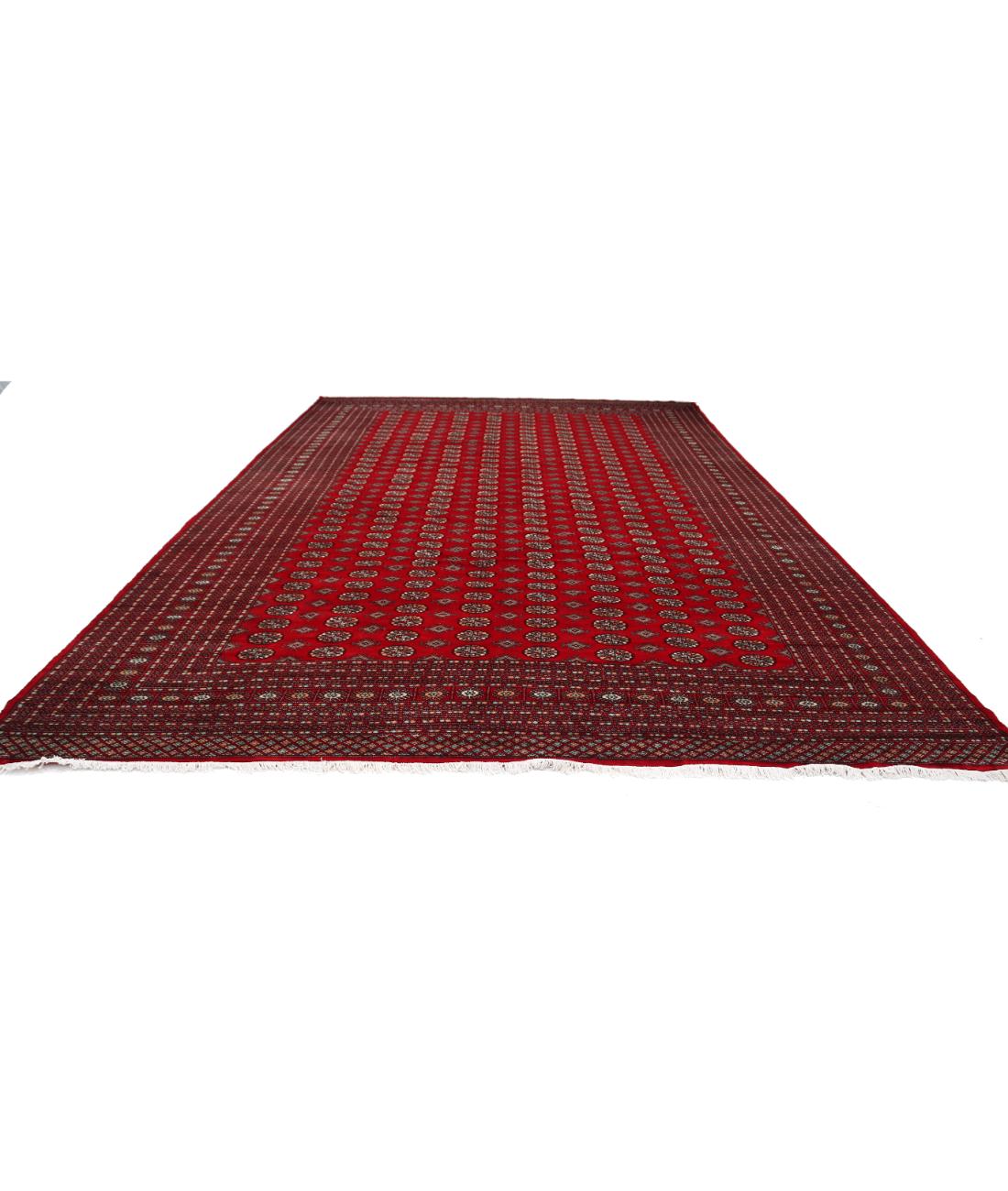 Bokhara 12' 0" X 17' 11" Hand-Knotted Wool Rug 12' 0" X 17' 11" (366 X 546) / Red / Black