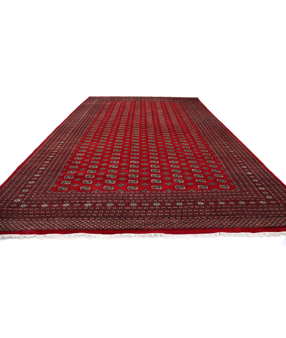 Bokhara 12' 1" X 18' 11" Hand-Knotted Wool Rug 12' 1" X 18' 11" (368 X 577) / Red / Black