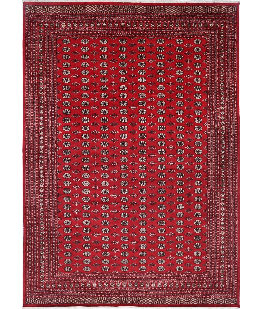 Bokhara 12' 3" X 17' 8" Hand-Knotted Wool Rug 12' 3" X 17' 8" (373 X 538) / Red / Ivory