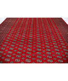 Bokhara 12' 1" X 17' 10" Hand-Knotted Wool Rug 12' 1" X 17' 10" (368 X 544) / Red / Black