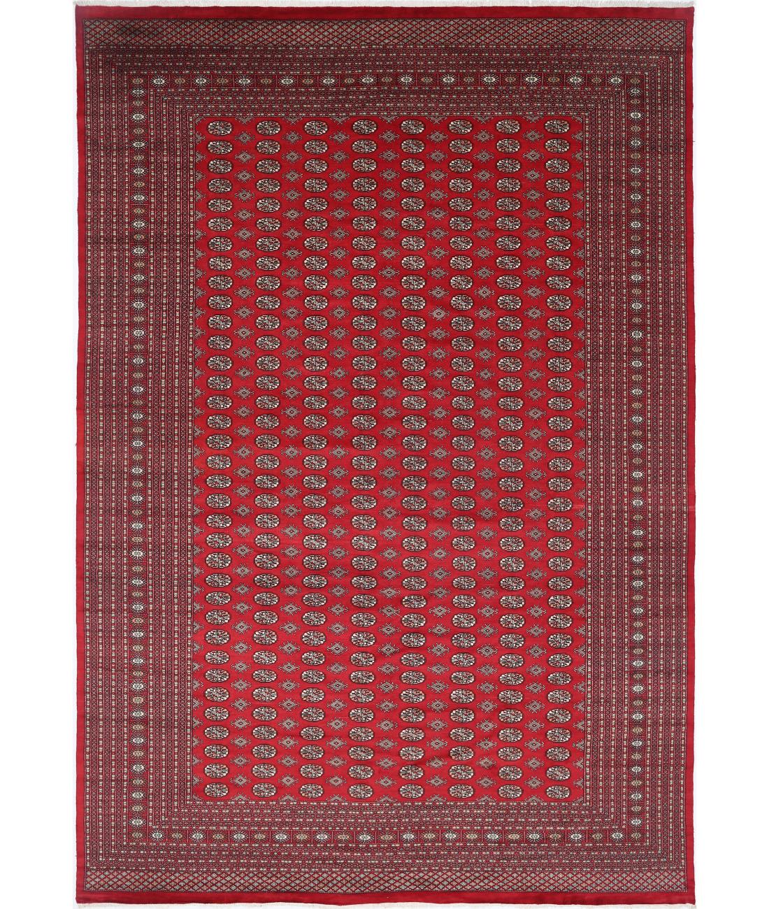 Bokhara 12' 1" X 17' 10" Hand-Knotted Wool Rug 12' 1" X 17' 10" (368 X 544) / Red / Black