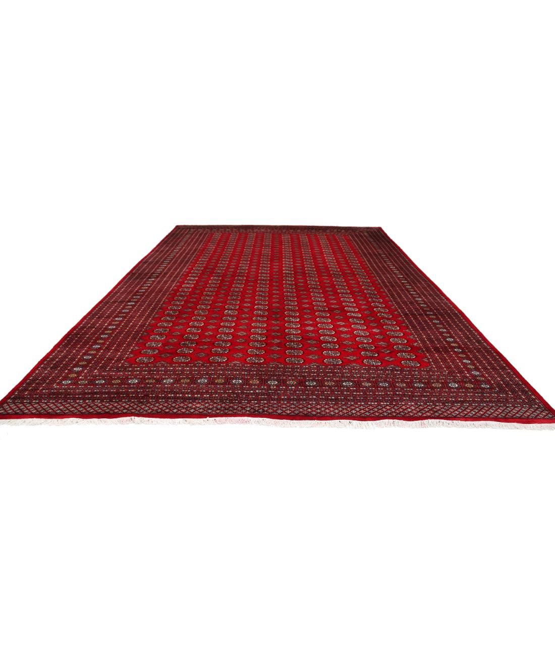 Bokhara 12' 0" X 17' 10" Hand-Knotted Wool Rug 12' 0" X 17' 10" (366 X 544) / Red / Black