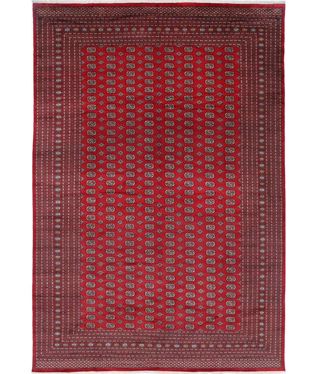 Bokhara 12' 0" X 17' 10" Hand-Knotted Wool Rug 12' 0" X 17' 10" (366 X 544) / Red / Black