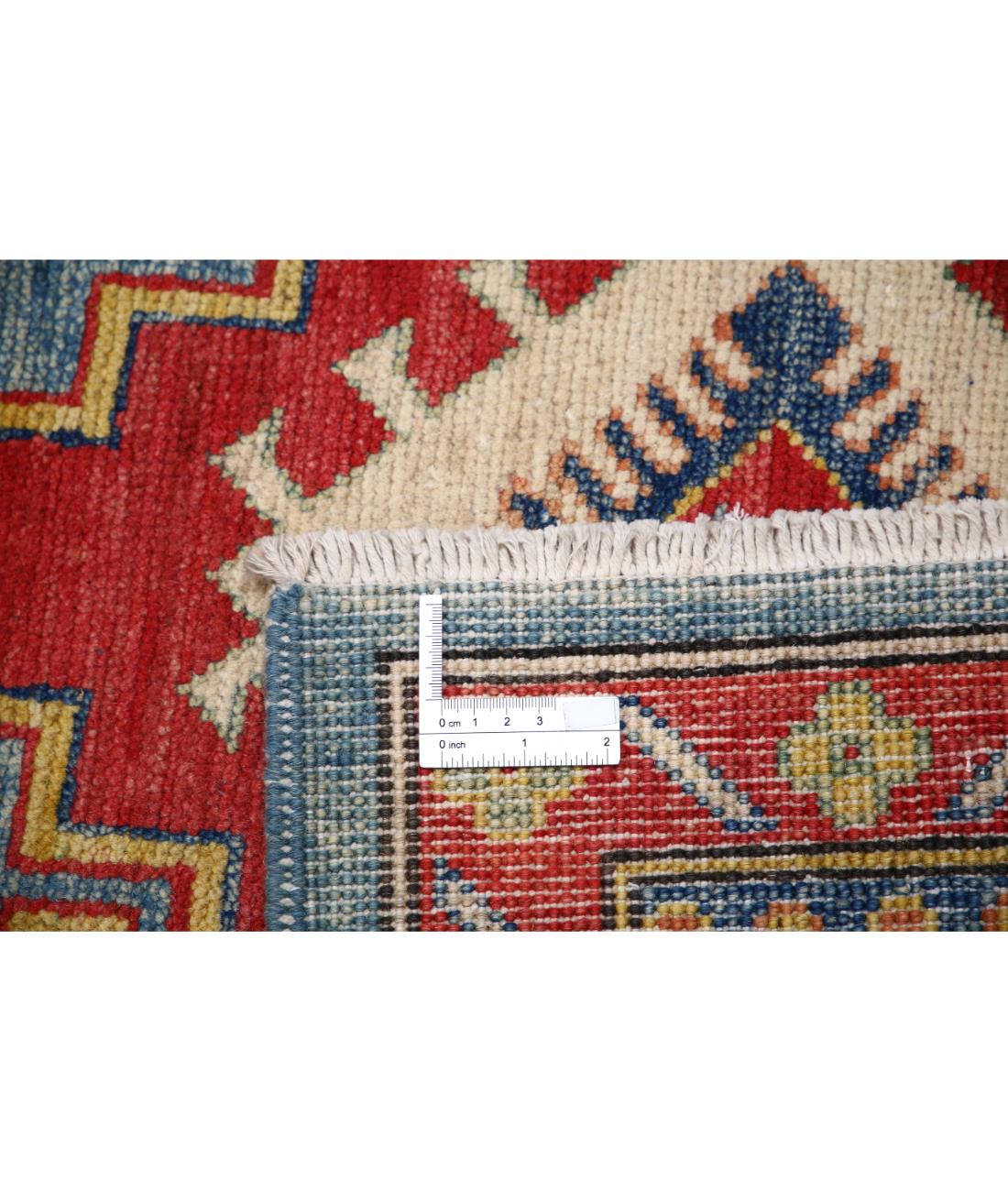 Kazak 8' 2" X 11' 6" Hand-Knotted Wool Rug 8' 2" X 11' 6" (249 X 351) / Blue / Ivory