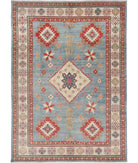 Kazak 8' 2" X 11' 6" Hand-Knotted Wool Rug 8' 2" X 11' 6" (249 X 351) / Blue / Ivory